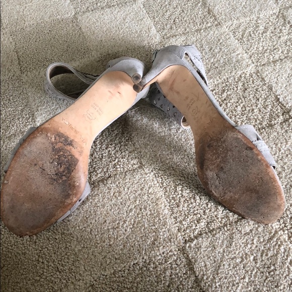 Via Spiga Gray Suede Heels - Picture 3 of 7